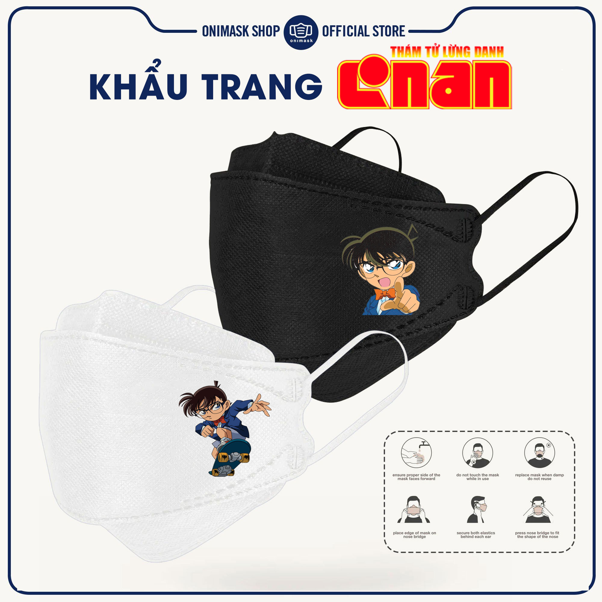Khẩu trang anime Thám tử lừng danh Conan (10 cái)