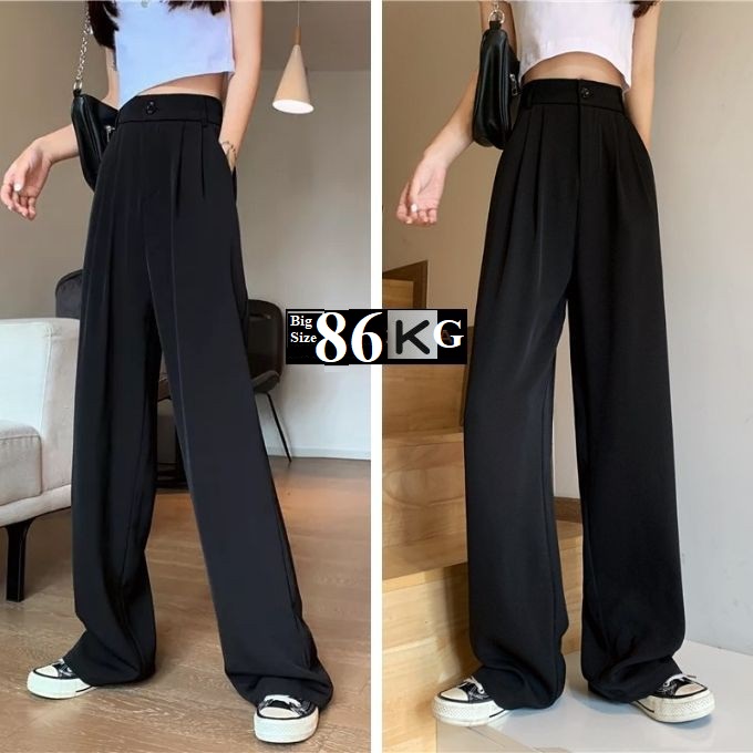 Khóa Giữa Quần Ống Rộng Dài HẢI NGÂN Vải Vải Tuyết Mưa Cao Cấp Có size đến 90KG Quần Ống Suông Nữ Mix Style Công Sở Học Đường