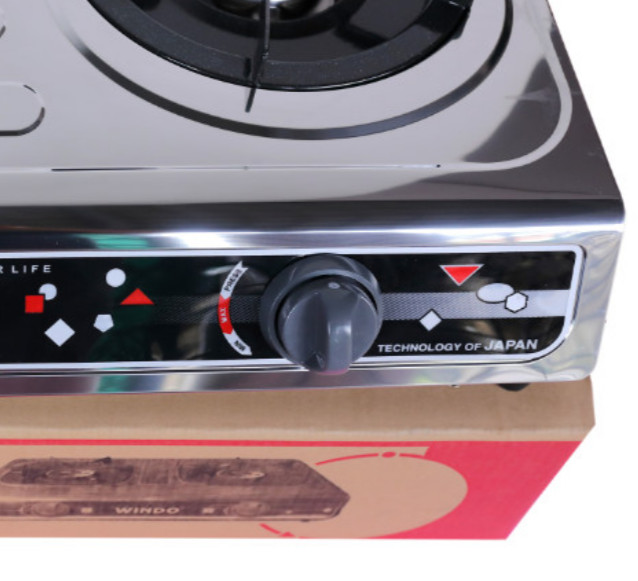 Bếp gas đôi Windo 718ĐV[Mặt inox không rỉ]