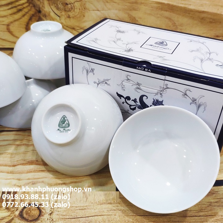 bộ 10 chén sứ trắng Minh Long 11.5CM - bộ 10 chén sứ trắng MINH LONG