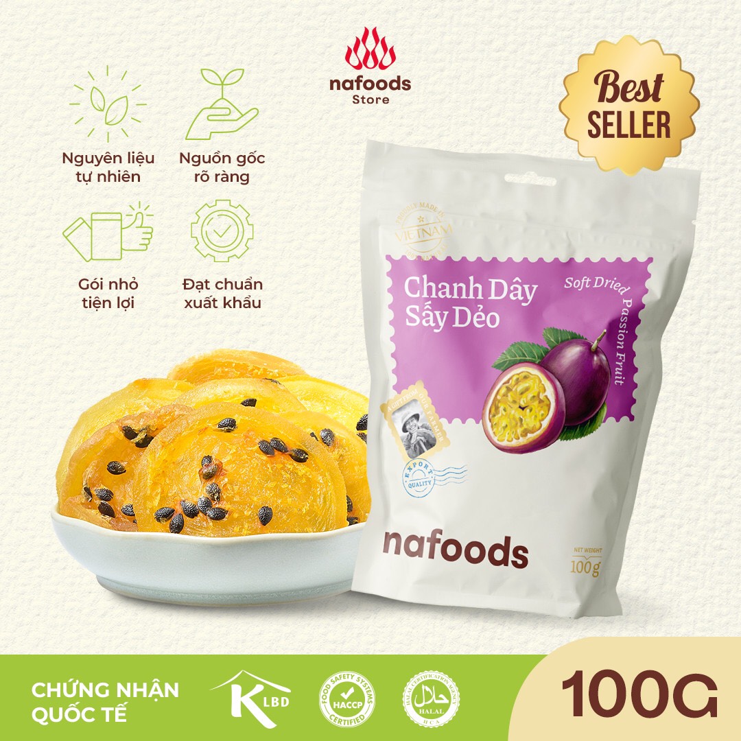 Chanh leo sấy dẻo 100gr Nafoods