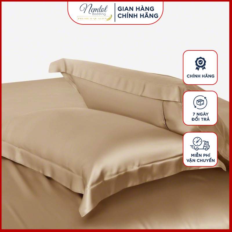 🚩GIÁ TỐT🚩 Vỏ Gối Nằm, Ôm Phi Lụa Cao Cấp Mềm Mượt, Vỏ Gối Ôm Khóa Kéo Hàng May Đẹp _ Nemtot Bedding