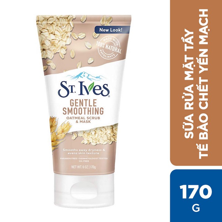 Sữa rửa mặt tẩy tế bào ST.ives Oatmeal lúa mạch 170g