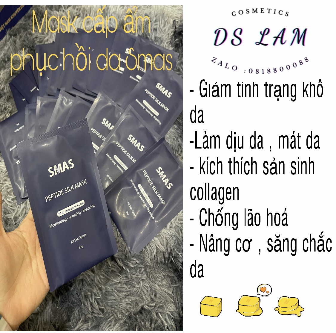 Mặt nạ Smas Pedtide Cấp ẩm phục hồi da