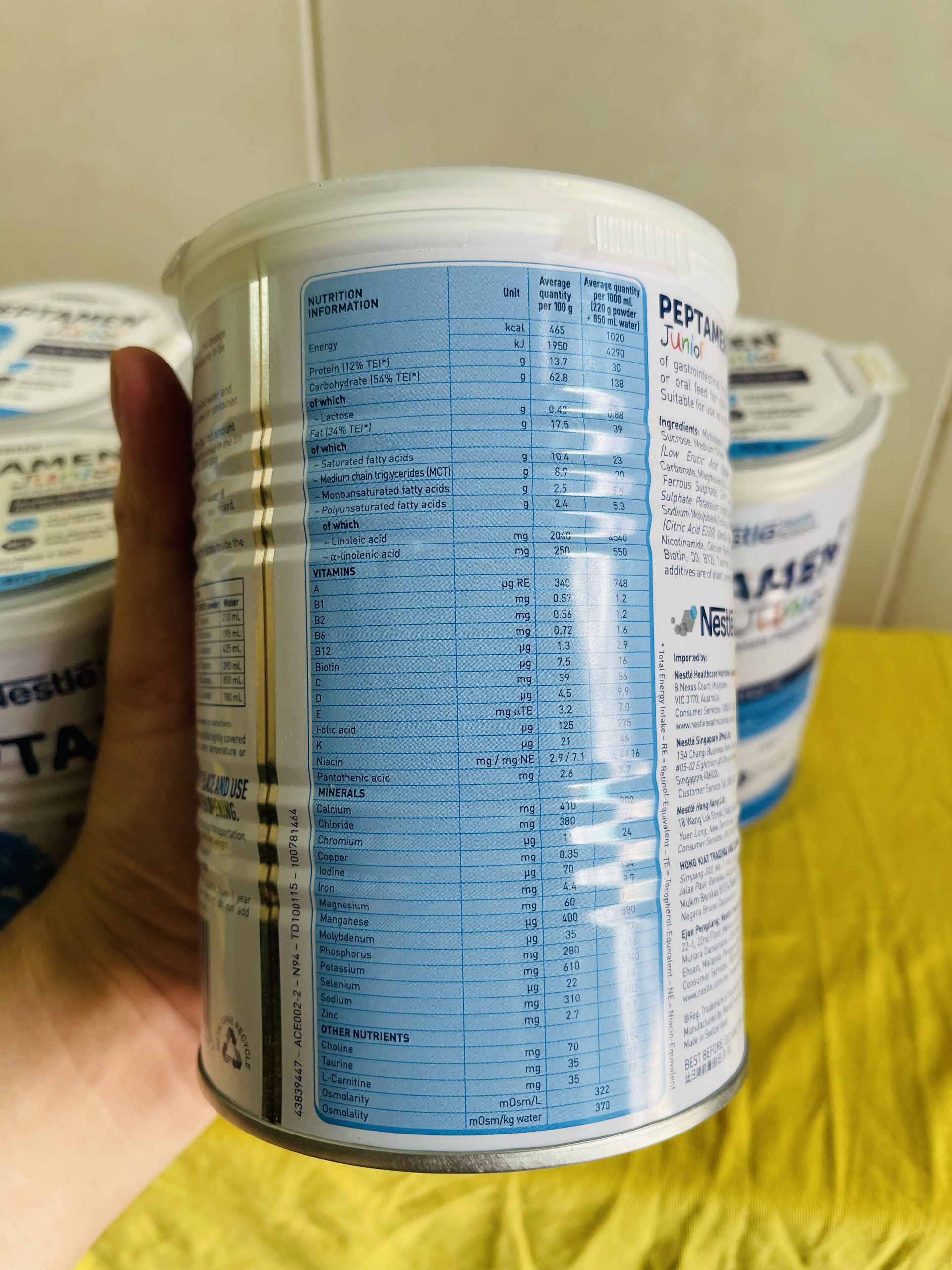 Sữa Peptamen Junior 400gr