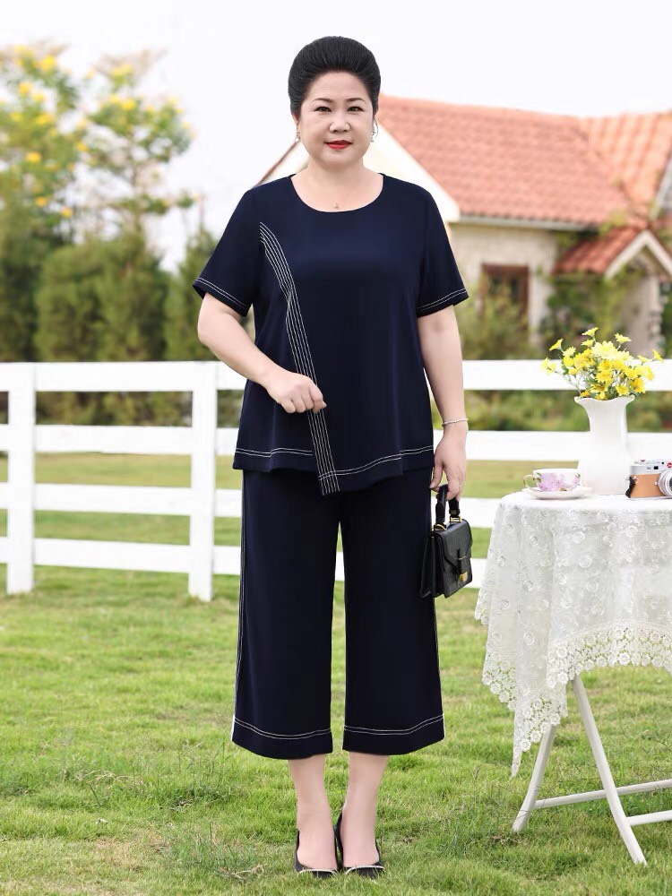 Set bộ trung niên phối kẻ bigsize cao cấp - G26823