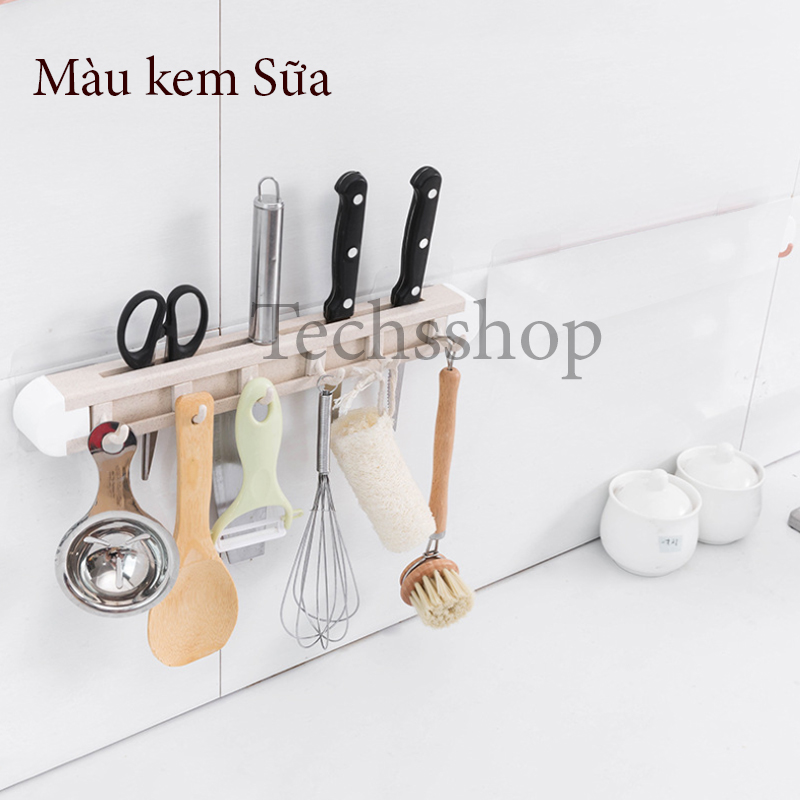 Giá kệ máng dao kéo bằng nhựa dán tường siêu dính - Kệ treo dao kéo - Kệ vắt dao treo tường - Kệ để dao kéo muỗng - Đồ dùng nhà bếp - Kệ dao dán tường
