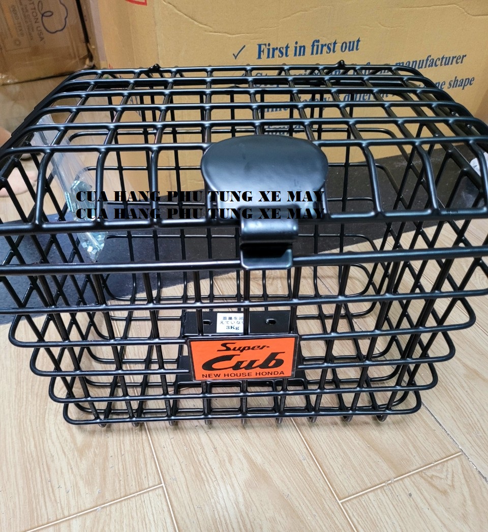 Rổ trước xe Cub có nắp đậy