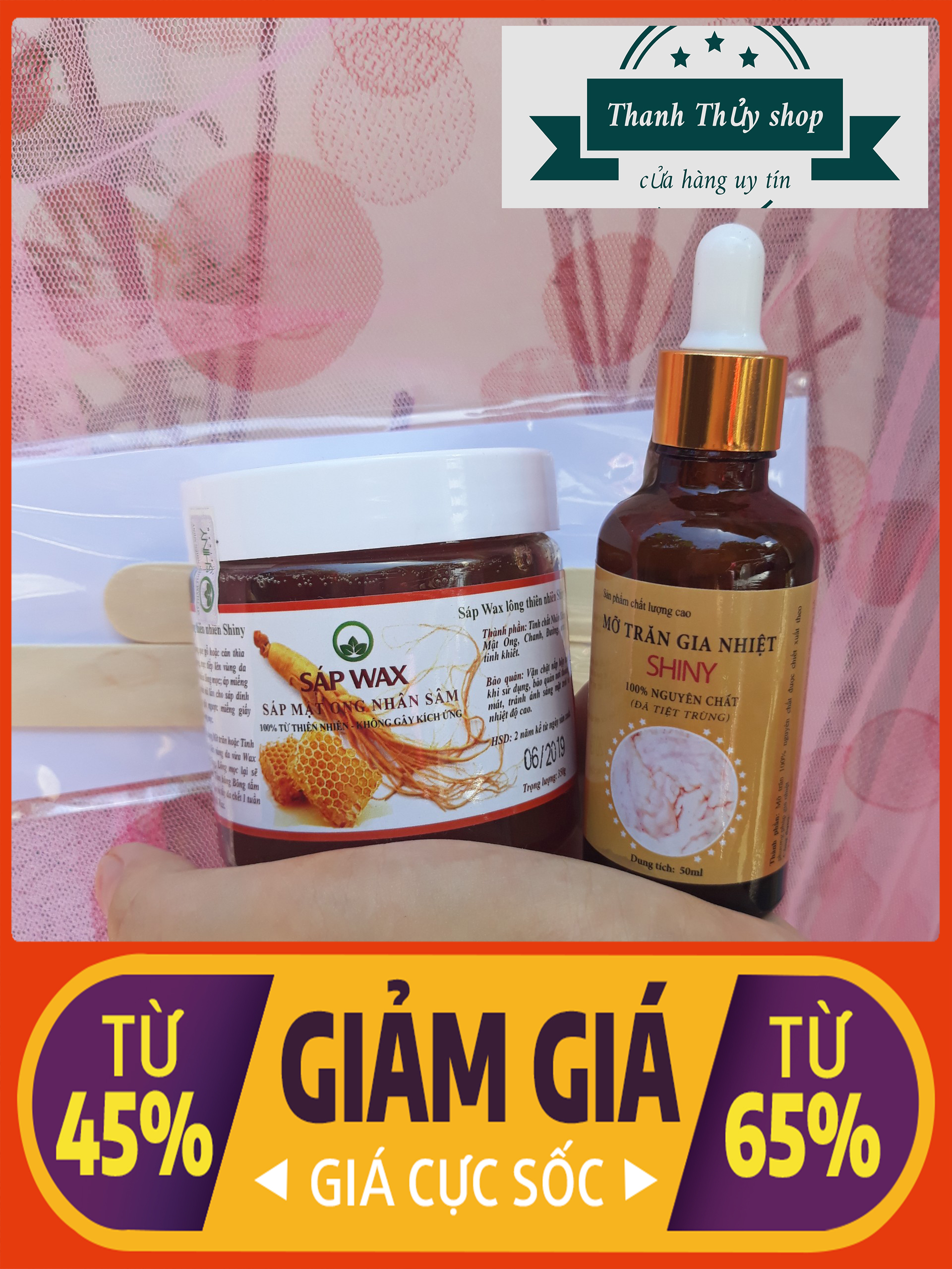 COMBO Sáp Wax Lông Lạnh(Nhân Sâm Shiny Handmade)