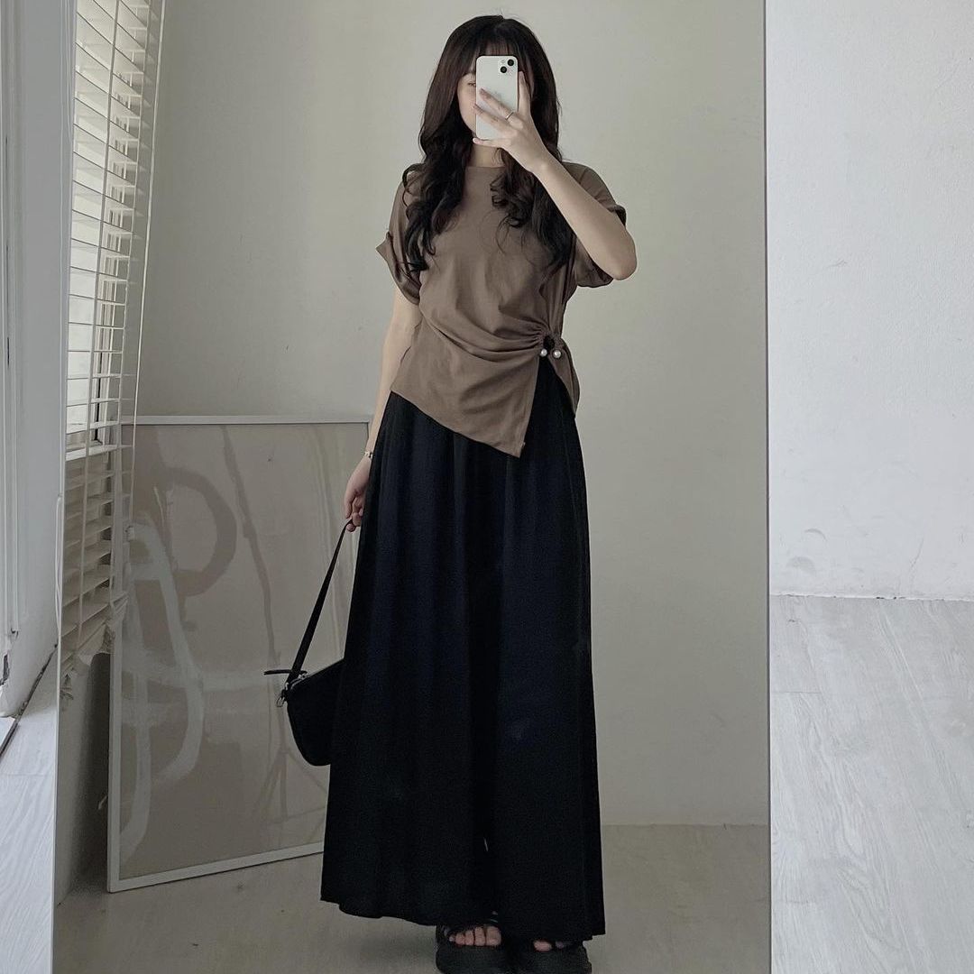 Áo thun tay lật dúm eo, Áo thun kiểu Tesoro clothes