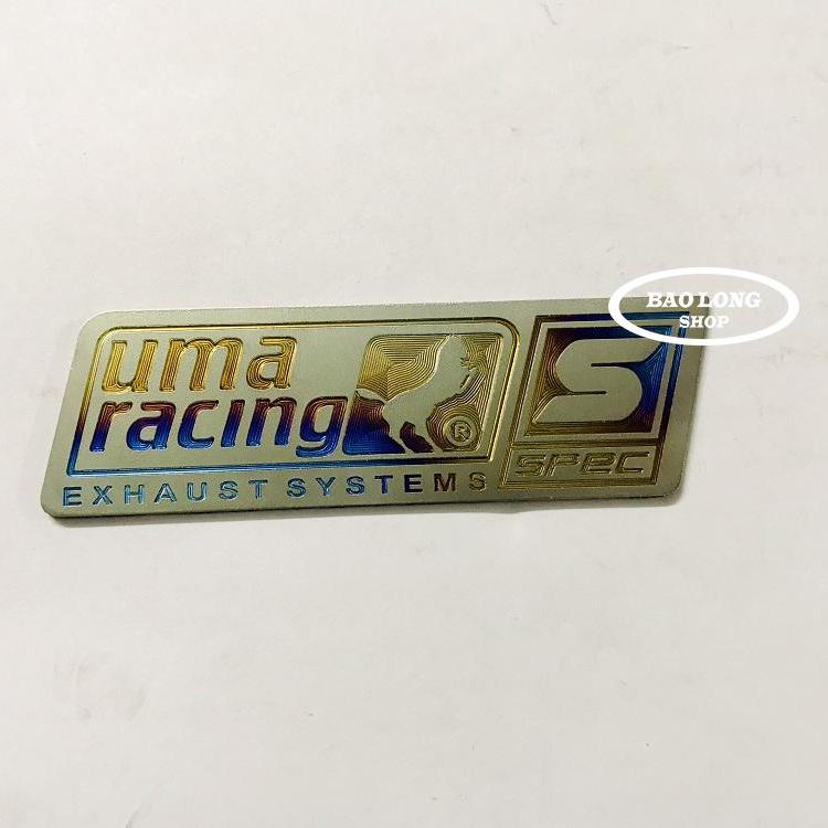 Tem TiTanium Hình Uma gắn xe máy (100% Titan)