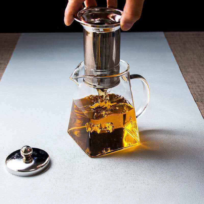 950ml premium heat resistant glass tea pot, tea pot