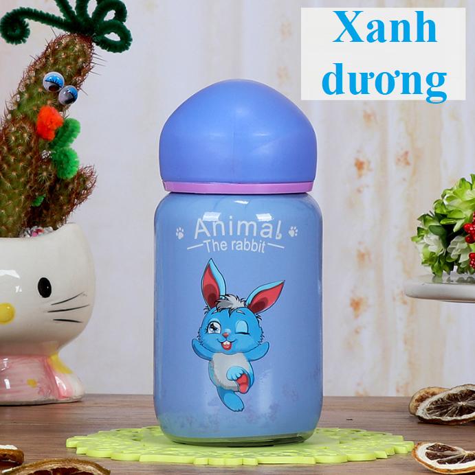[MỚI] Bình nước thủy tinh tai thỏ siêu đáng yêu 400ML