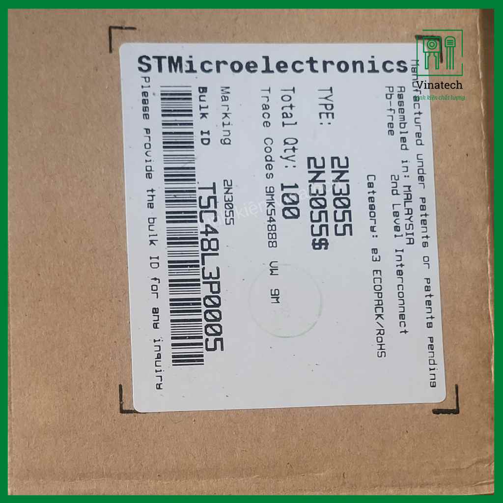 2n3055 transistor Sò sắt 2n3055 malaysia hàng mới chữ lì