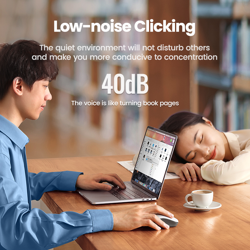 UGREEN Bluetooth 2.4G Wireless Ergonomic Silent Mouse 4000DPI for MacBook Tablet Laptop Computer Desktop PC Model: 25992