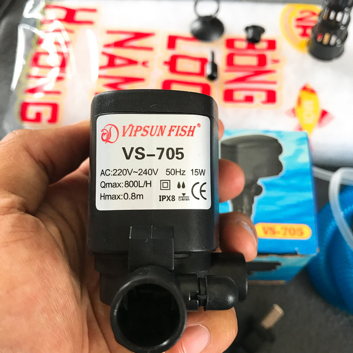 Máy Bơm, Máy Lọc Nước RS, VS-705 15w Cho Hồ Cá Cảnh, Hồ Thủy Sinh, Mẫu Này Chỉ Có Máy