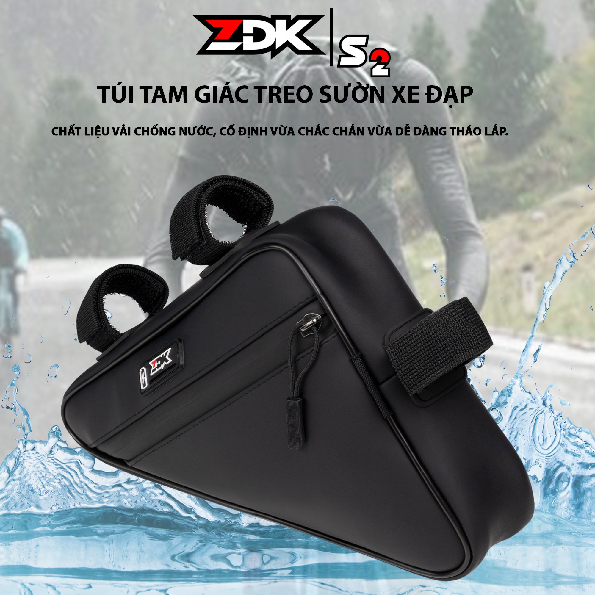 Túi xe đạp tam giác jarvan j1 treo khung xe đạp thể thao đựng đồ dùng tiện lợi