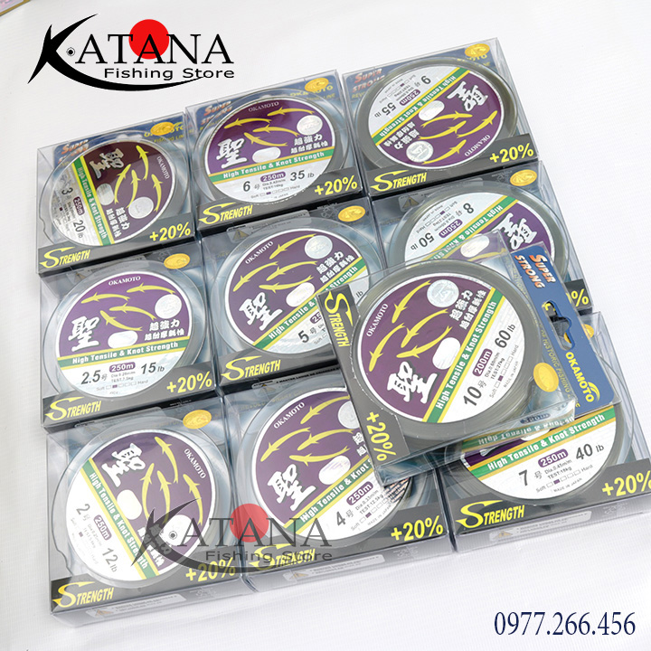 [HCM]Cước Câu OKAMOTO 4 con cá cơm - 125k/1 cuộn - made in japan