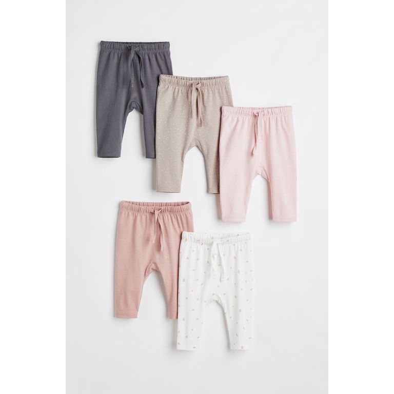 Set 5 quần legging Matalan và H&M cho bé gái nhiều màu sắc