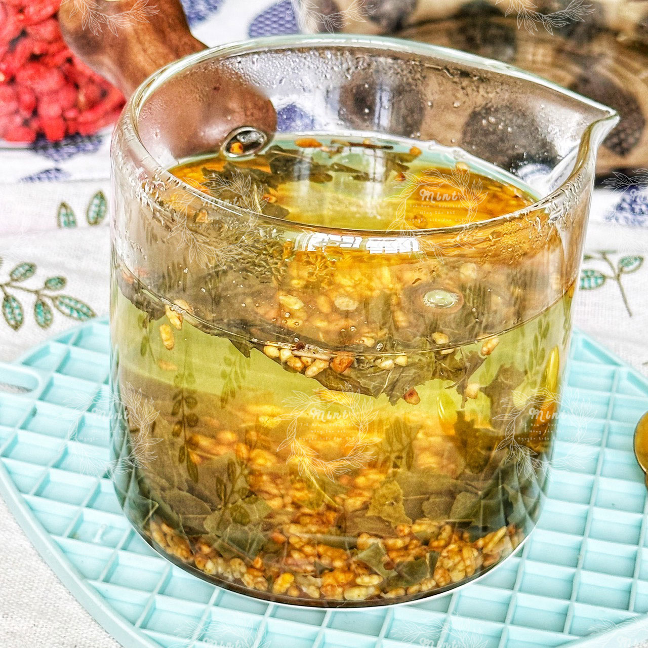 Trà Xanh Gạo Lứt Rang (Genmaicha - Huyền Mễ Trà - Trà Gạo Rang - Trà Bỏng Ngô) - Túi 500gr