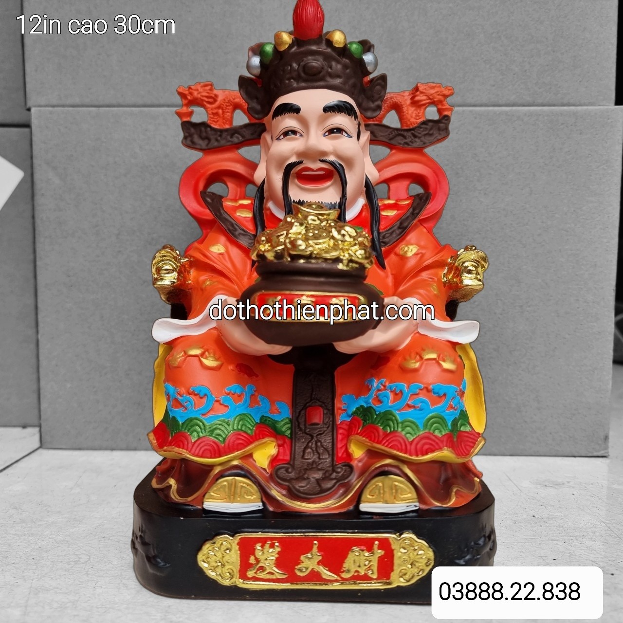 Tượng thần tiền thần phát 12in cao 30cm