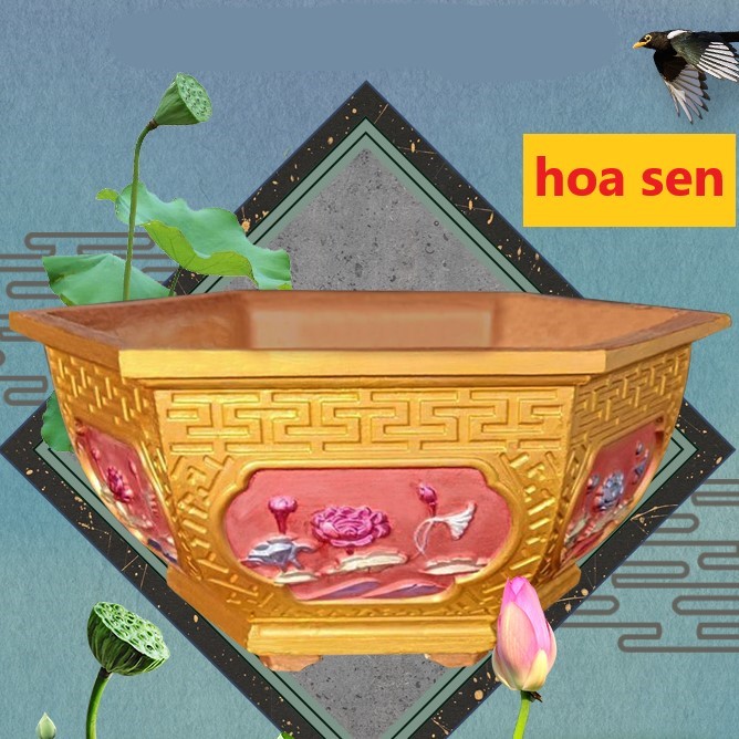 khuôn đúc chậu cảnh lục giác 40 ( khuôn chậu ABS có lòng trong)