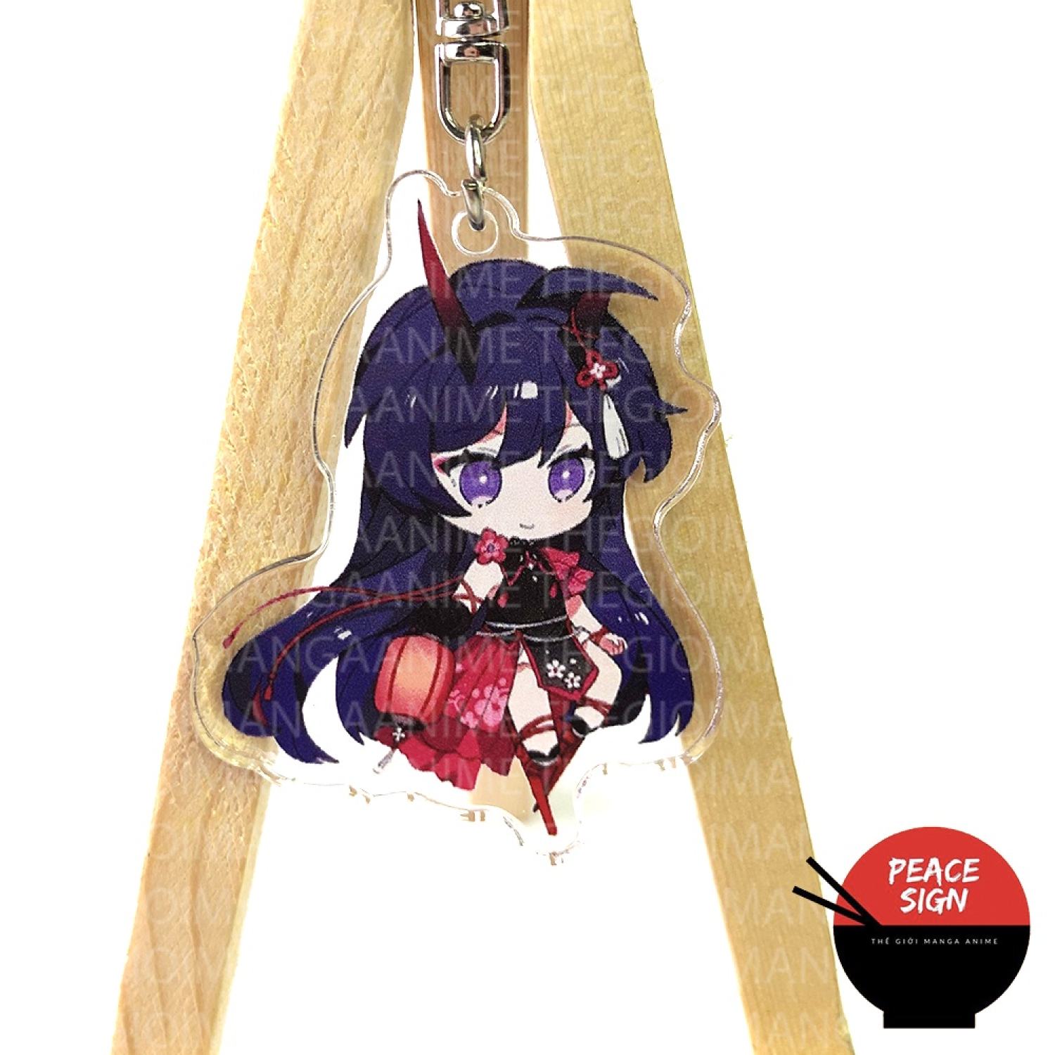 ( Mica trong acrylic ) Móc khóa HONKAI IMPACT 3 ver HÁN PHỤC M2 game chibi anime