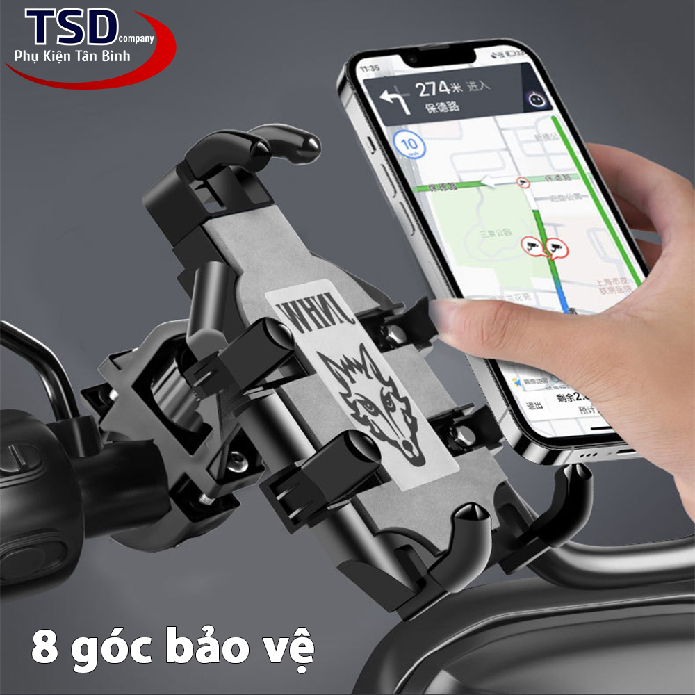 Extremely cool clip-on phone holder for bicycles and motorbikes