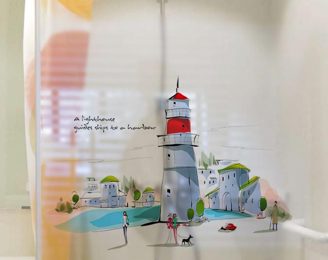 [HCM]Decal Dán Kính Cao Cấp - Nhà Ống  ( 60x58 )-DK7070