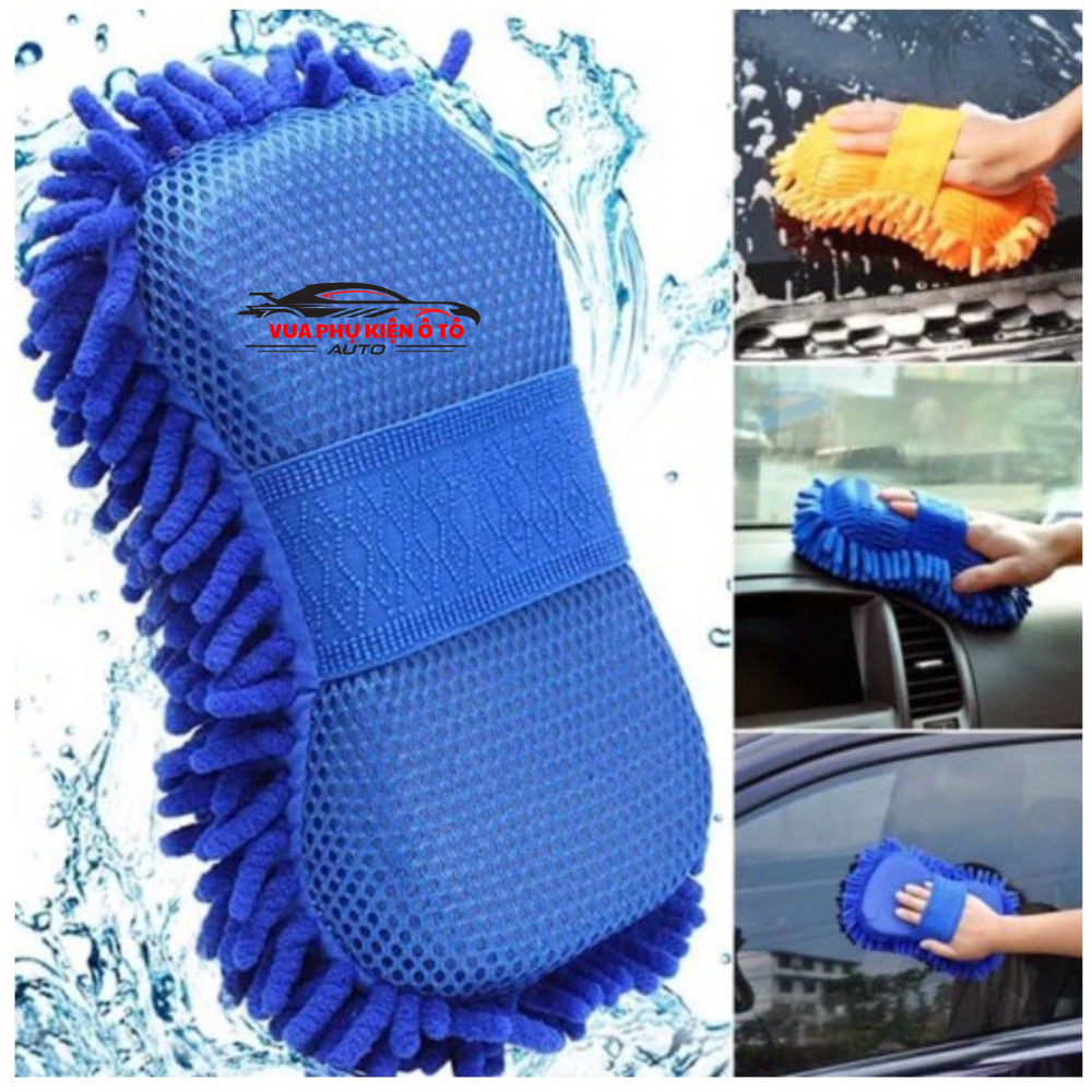 Miếng san hô rửa xe ô tô Microfiber cao cấp mềm mịn (Màu sắc ngẫu nhiên)