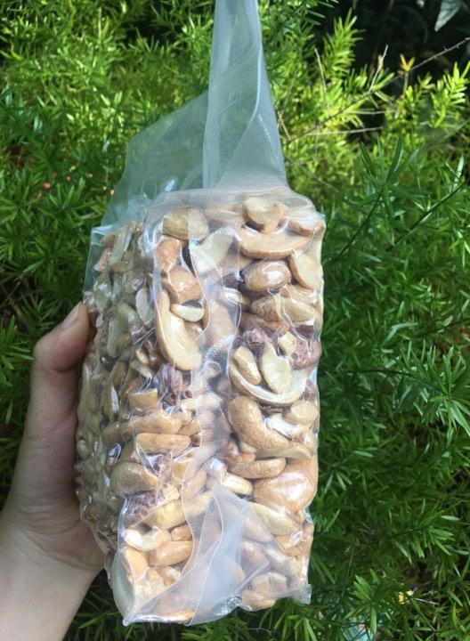 5KG HẠT ĐIỀU RANG MUỐI 500G/GÓI (HẠT BỂ/VỠ) GIÁ HẠT DẺ (CÒN VỎ LỤA)