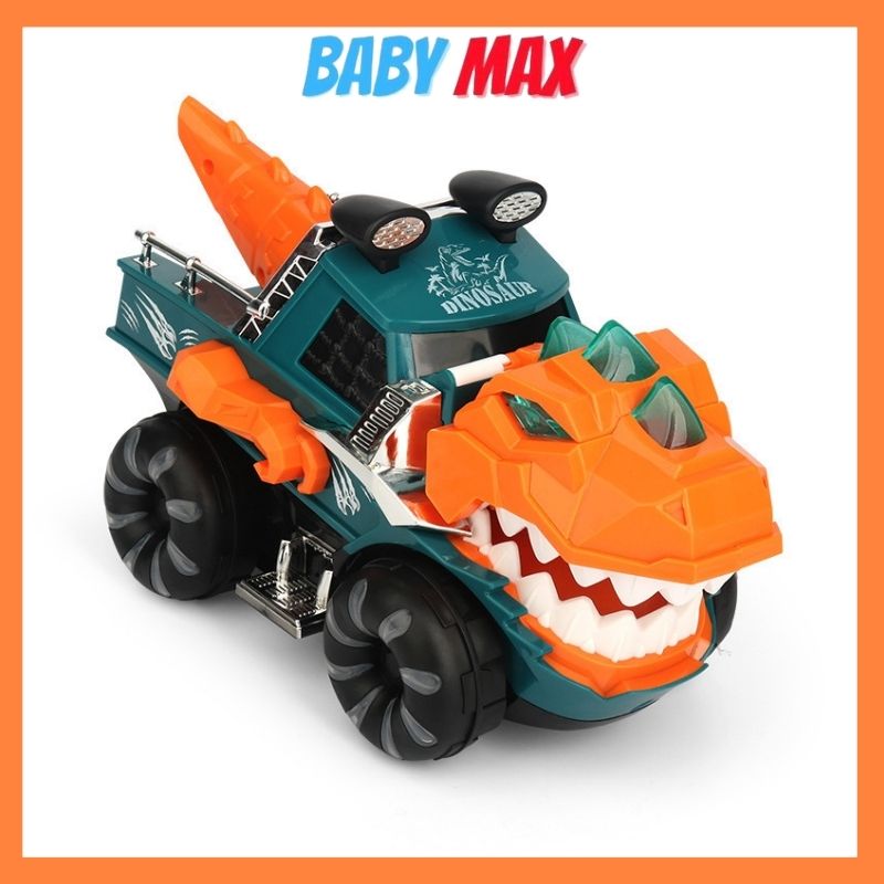 Đồ Chơi Cho Bé Xe máy Cảnh Sát Biến Hình Xoay 360 Điều Khiển Tự