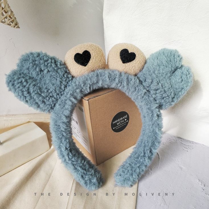 (5 màu) Băng Đô, Bờm Cài Tóc Hình Con Cua Siêu Cute