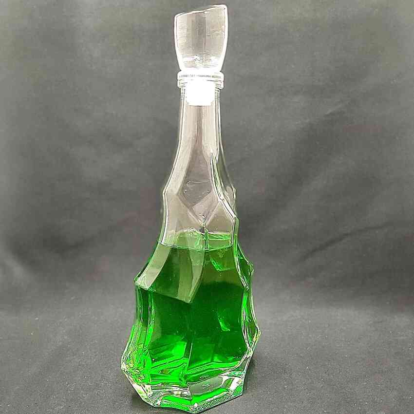 Glass bottle 500ML – PINE TREE shape – solid cap - 1 bottle (C13 pattern)