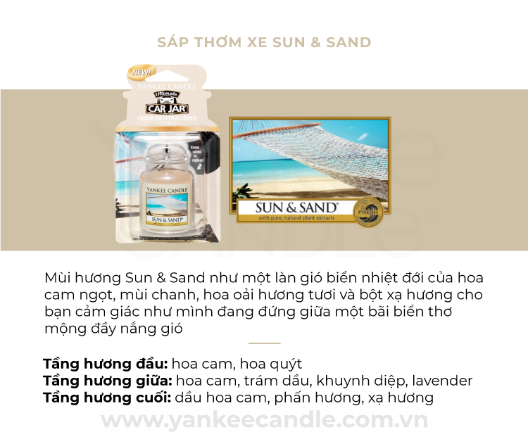 Sáp thơm xe Yankee Candle - Sun & Sand