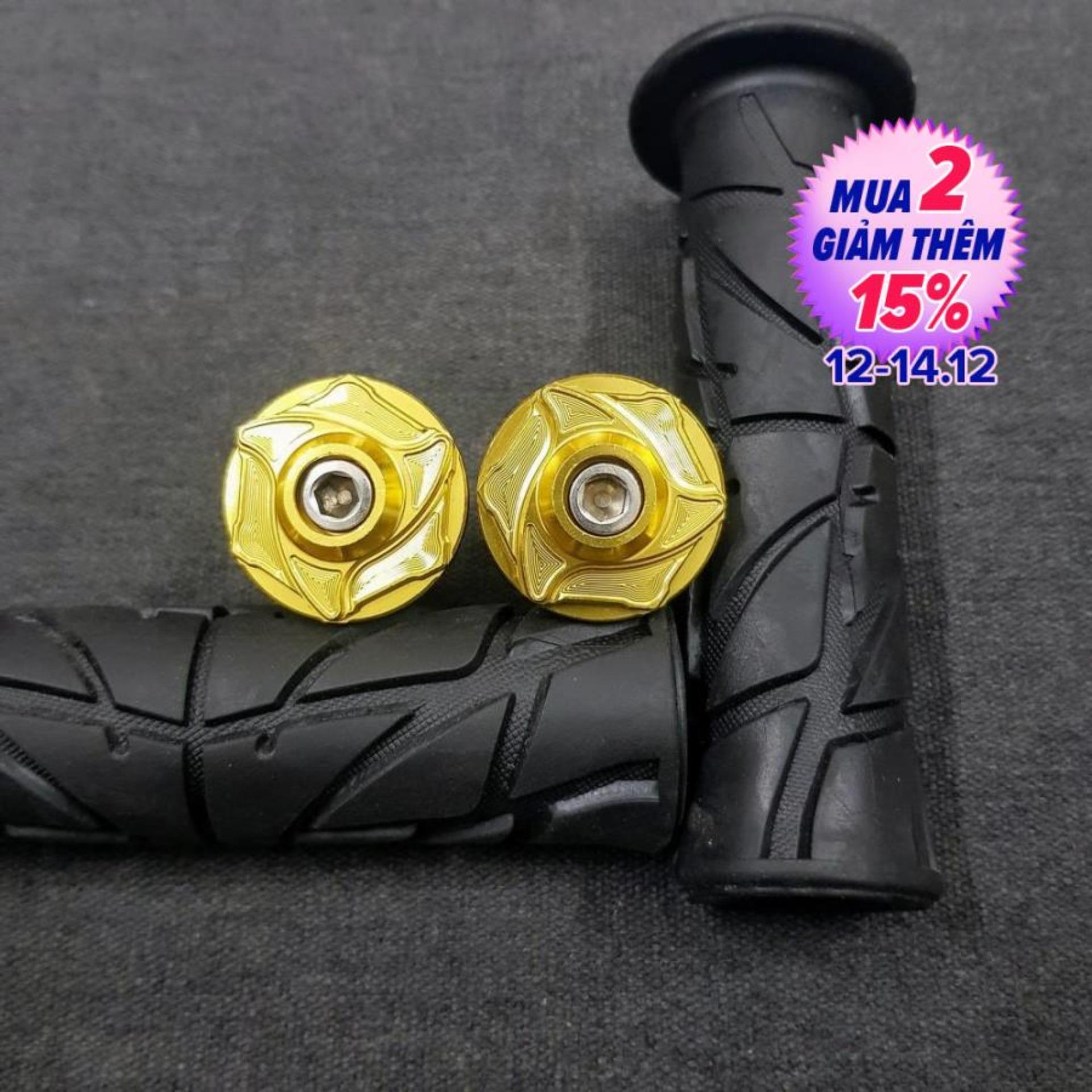 [HCM][KHÔNG ĐỤNG HÀNG] COMBO GÙ NHÔM TAY LÁI MẪU SAO XOÁY MÀU VÀNG VÀ BAO TAY SPIDER ĐEN