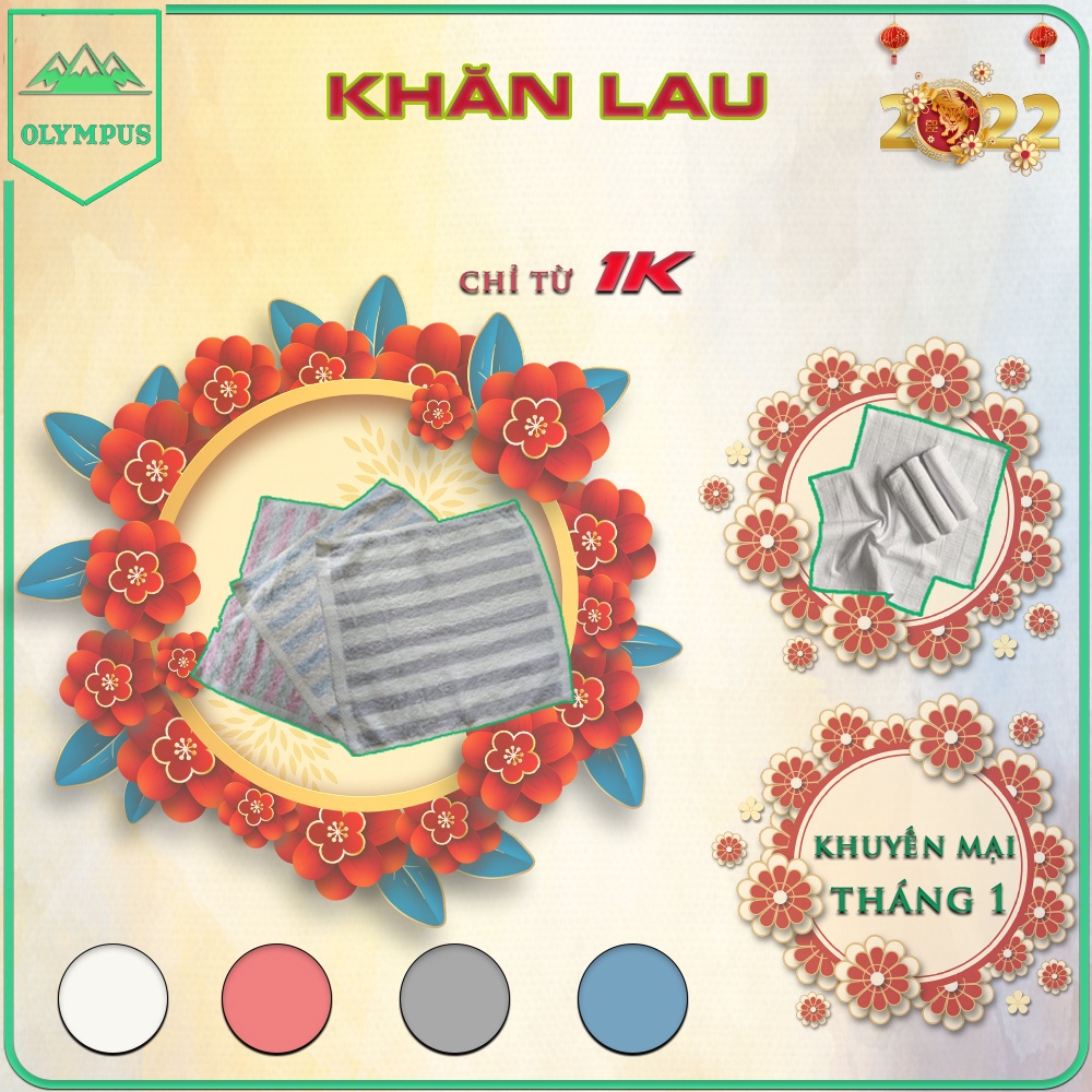 Khăn lau đa năng 2k 20x20 cm 100% cotton dùng , lau ly , lau cốc , khăn ăn , bán lỗ xin đánh giá 5 sao