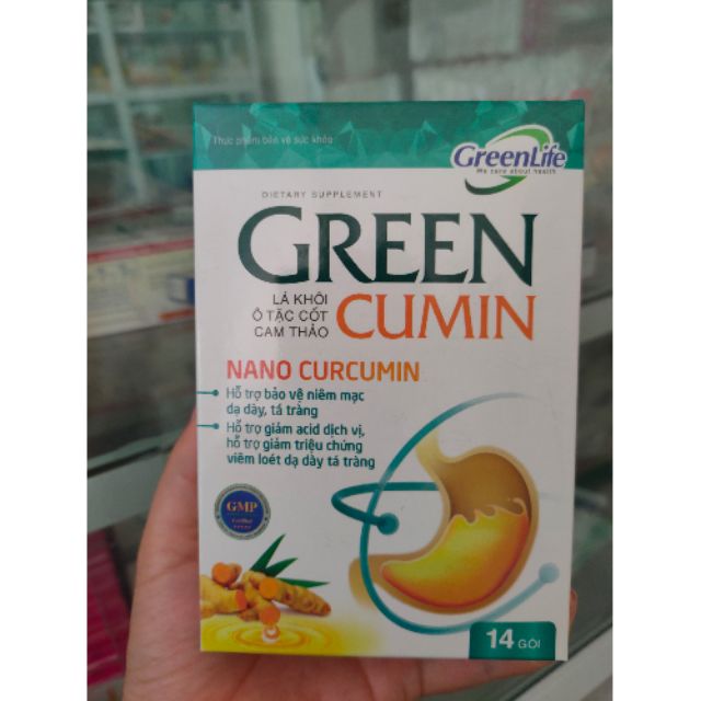 GREEN CUMIN ( nano curcumin hỗ trợ điều  viên loét dạ dầy, tá tràng, trào ngược thực quản)
