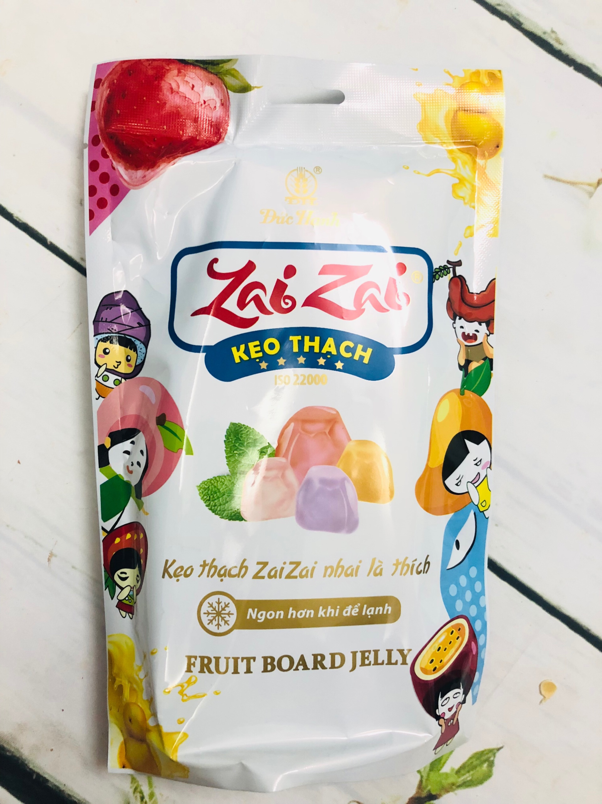 Gói 320g kẹo thạch zai zai dài