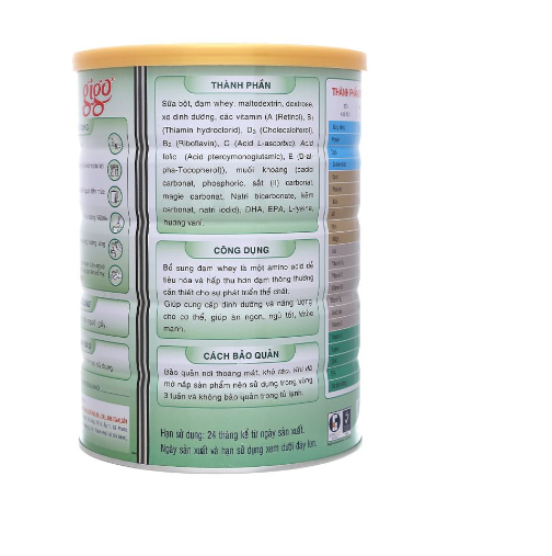 Sữa bột GIGO GAIN PLUS 900gr - Dành cho người gầy