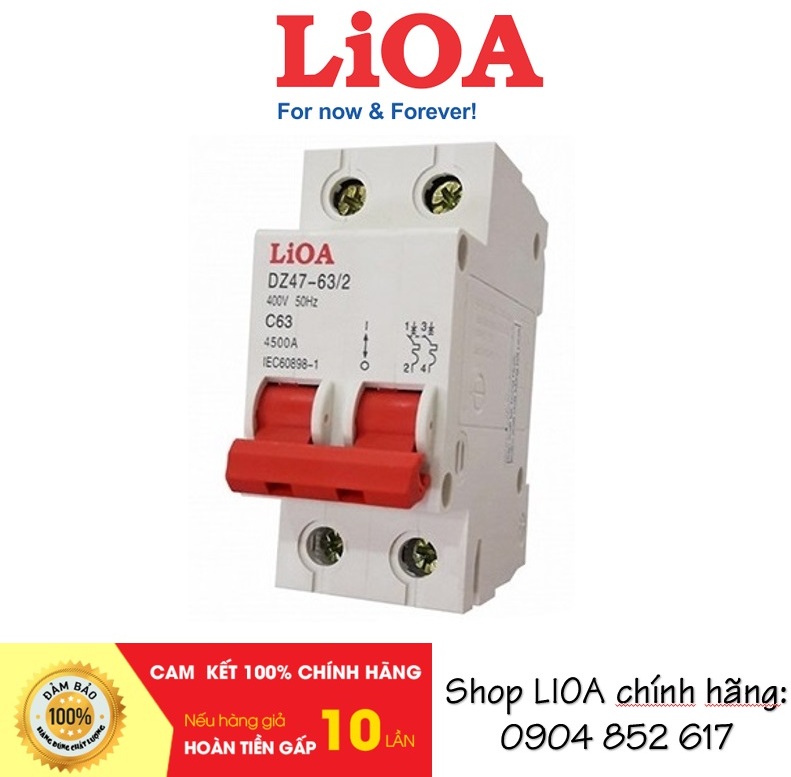 Cầu Dao Tự Động (APTOMAT) 2 Cực LIOA Dòng Cắt 4,5KA