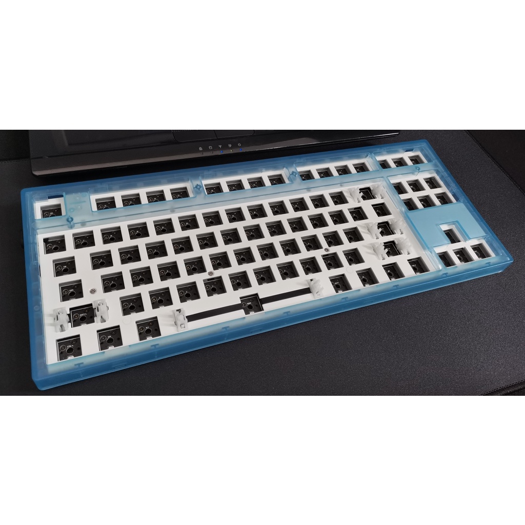 Bộ KIT bàn phím cơ FL-Esports MK870 RGB Clear Blue - Mạch xuôi - Sẵn foam - Hàng chính hãng