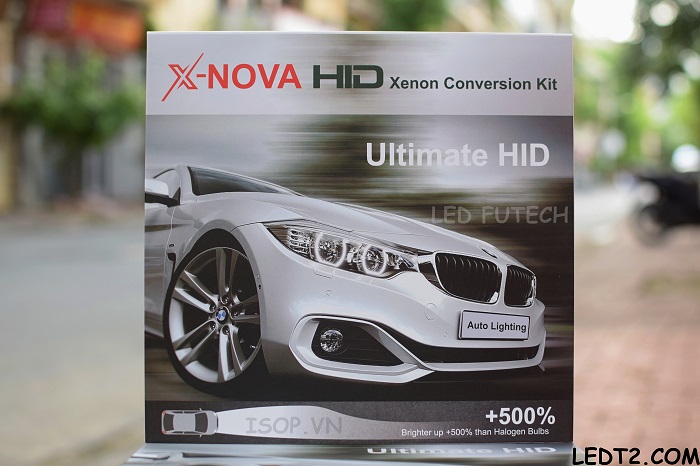[LEDT2 ISOP] X-Nova HID Xenon Conversion Kit 55w CANBUS tăng sáng +500% [Số lượng: 1 cặp] [Bảo hành 2 năm]