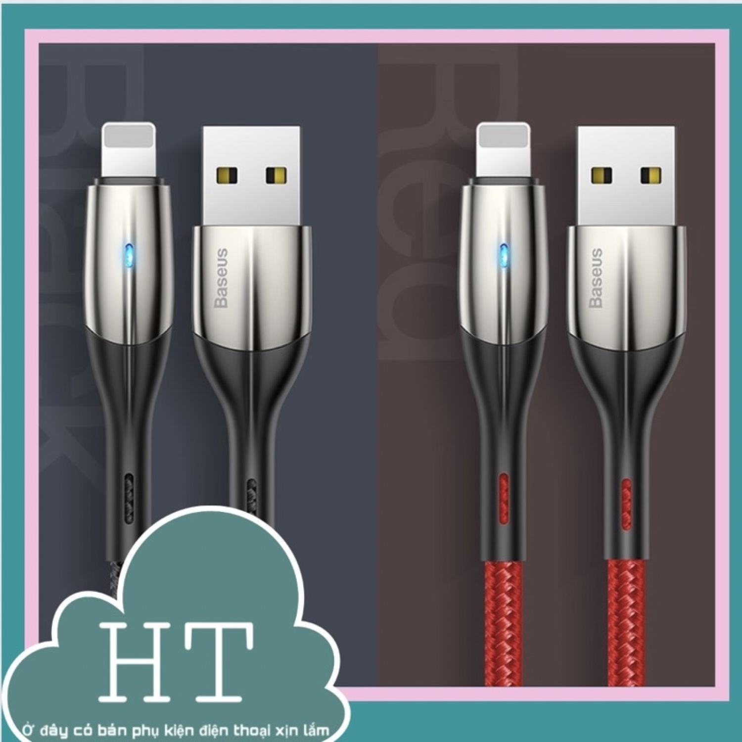 Cáp sạc iρhone Baseus Horizontal 2.4A Cáp lightning truyền dữ liệu tốc độ cao