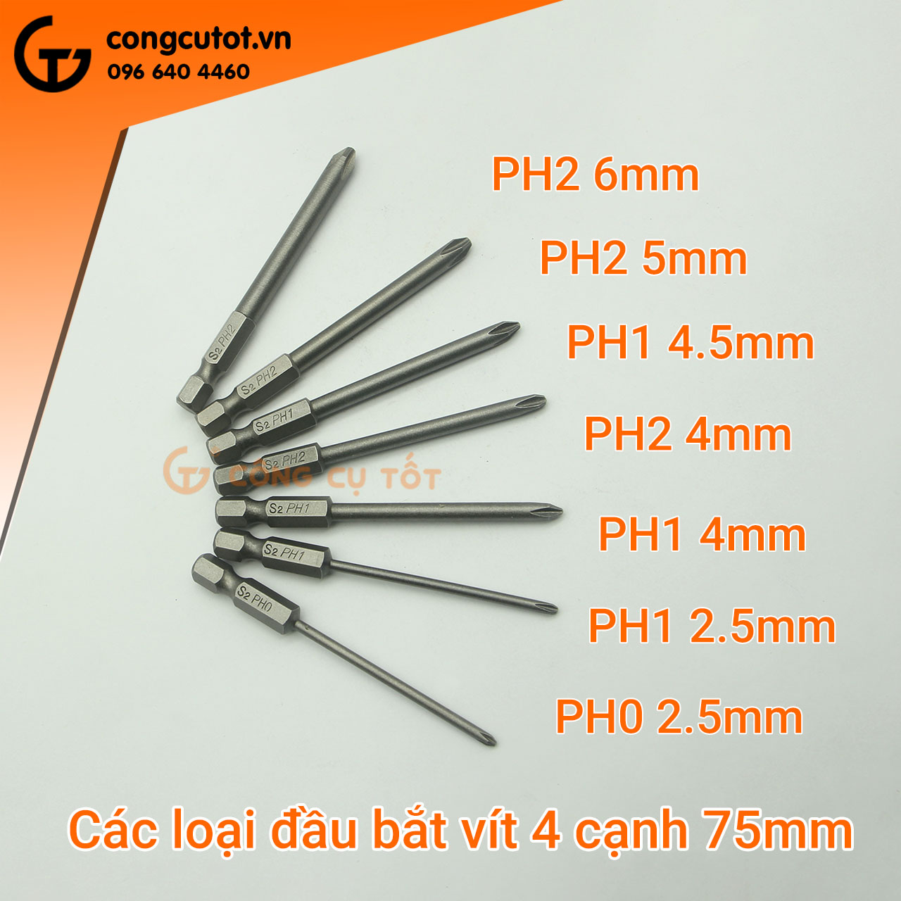 Đầu bắt vít 4 cạnh PH0
