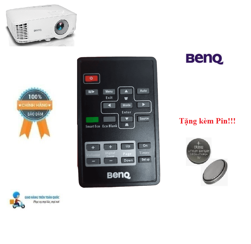 Remote Điều khiển máy chiếu BenQ- Hàng chính hãng mới 100% Tặng kèm Pin