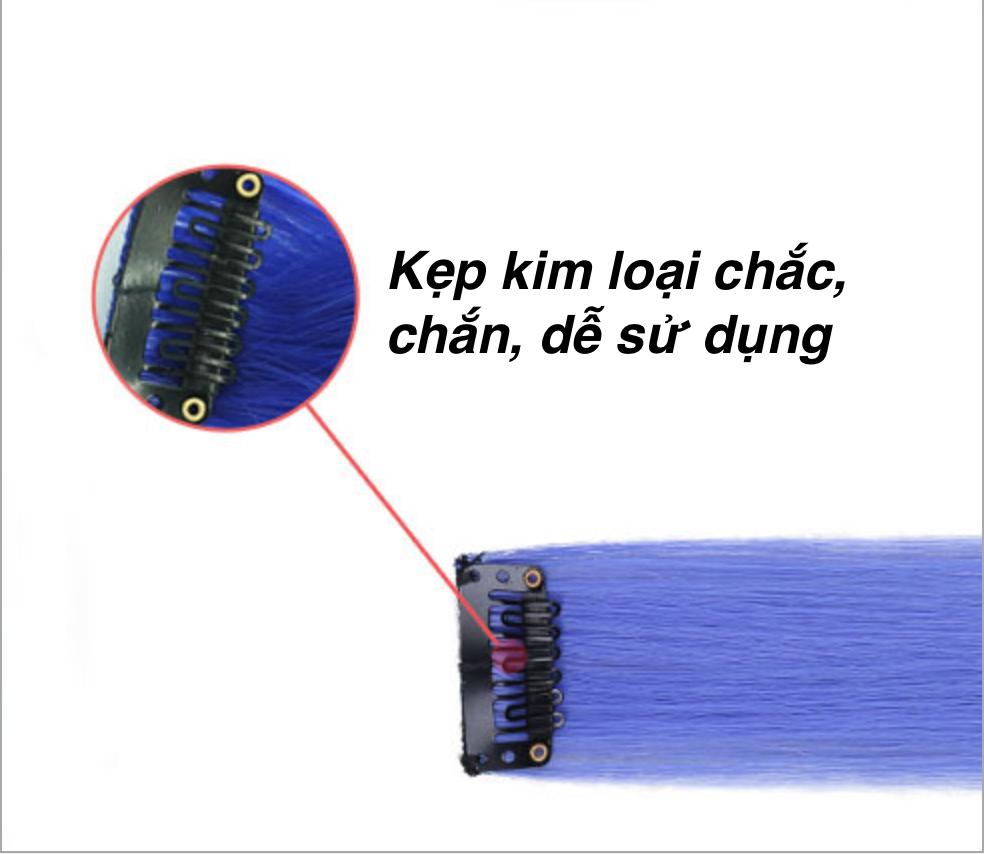Combo 2 tép line tóc màu tím than tuyệt đẹp