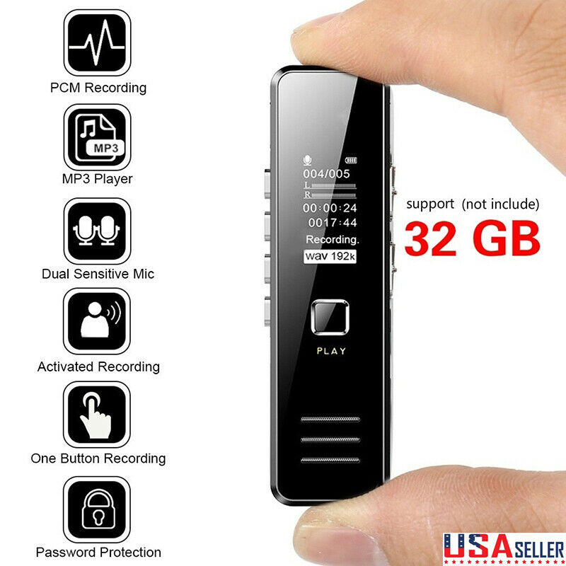 Máy Ghi Âm, Thiết Bị Ghi Âm siêu nhỏ chuyên dụng SK-007 pin trên 35H - Hàng Chính Hãng