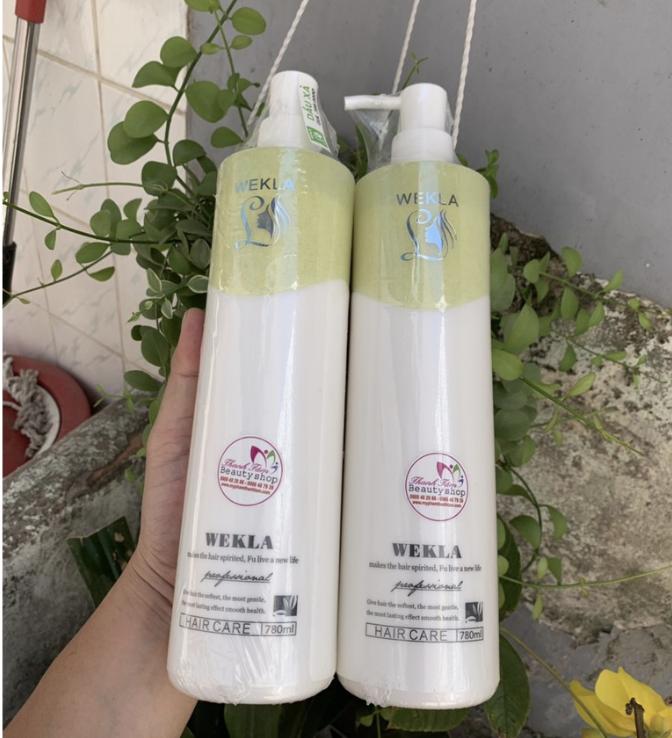 [HCM]Cặp Dầu Gội Xả Phục Hồi Tóc Hư Tổn Wekla 780mlx2