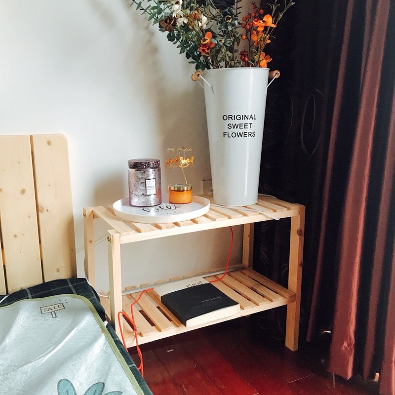 [VOUCHER FREESHIP 50K] Kệ gỗ tab đầu giường 2 tầng tự lắp ráp Tâm House  - gỗ thông tự nhiên